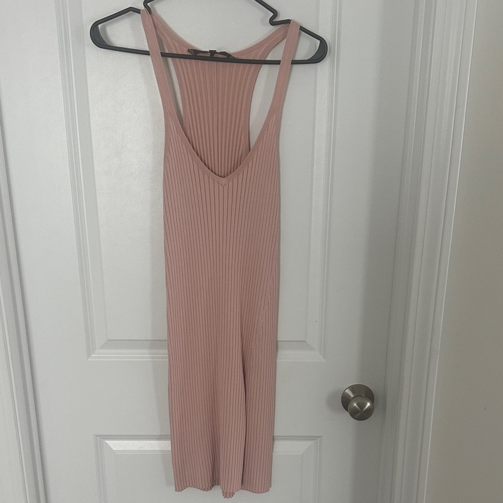 BCBGMaxAzria Blush Ribbed Knit Top